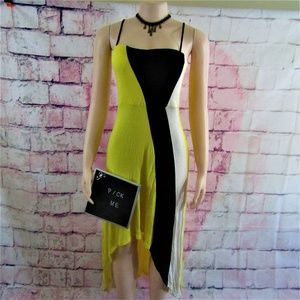 Venus High Low Color Block Maxi Dress S